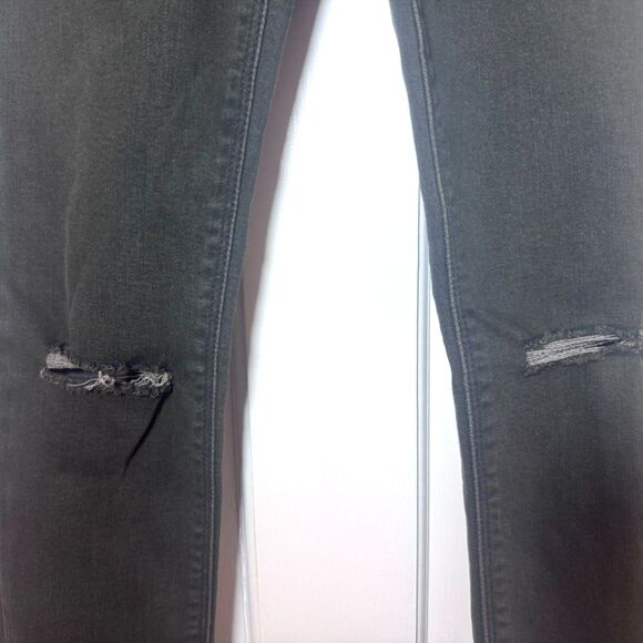 Just Black JB Slit Knee Skinny Jeans Sz 24, Stretch, Ankle, Faded Black, Pockets - Picture 5 of 6